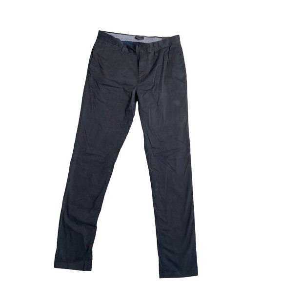 14th And Union Pants Mens 32W 34L Navy Blue Slim Fit Trouser Business Casual - Picture 1 of 4